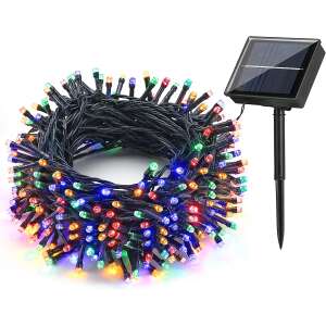 MRG M953 10 méteres, többszínű, napelemes karácsonyi fényfüzér kültéri díszítéshez - Nonbrand Fényfüzér