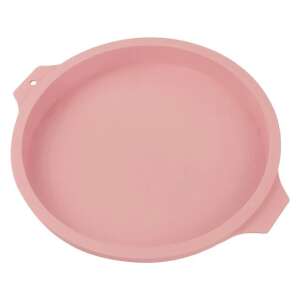 Pink silicone cake pan, 8 inch, non-stick, easy to clean, dishwasher safe - Baking Mold