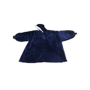 Blue oversized wearable blanket with hood and pocket - Men's Clothing