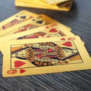 Francia kártya, póker, bridzs, römi (prémium plasztik) - Arany bankó 51331153 Kártyajáték
