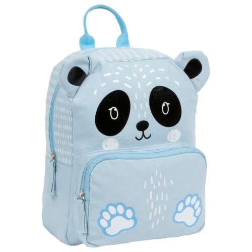 Ru hátizsák Derform vászon Panda, 29x23x14cm, fekete/kék, PLC11PD