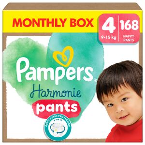 Pampers Harmonie Pants miesięczne opakowanie pieluch 9-15kg Maxi 4 (168szt) 144116757 - Pampers Pielucha