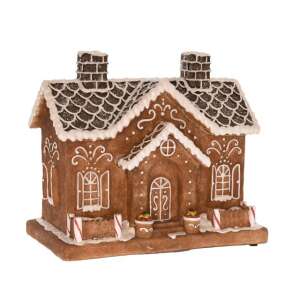Mézeskalács ház LED világítással, 25x14.5x21.5 cm - Nonbrand Karácsonyi dekoráció