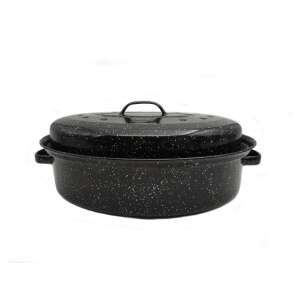 Tradicionális Zománcozott Kacsasütő - Préselt Vaslemez - 33 cm 102395411 - Főzőedény & Sütőedény