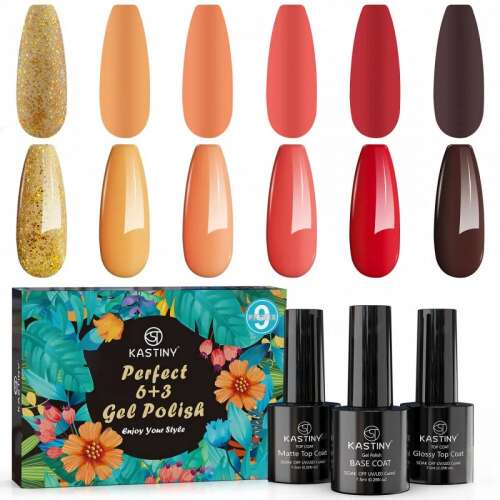 Gél lakk készlet - 9 db - Természetes árnyalatok