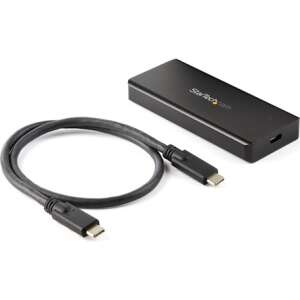 StarTech.com M2E1BRU31C külső SSD ház, fekete, USB-C kábellel - Külső merevlemez ház