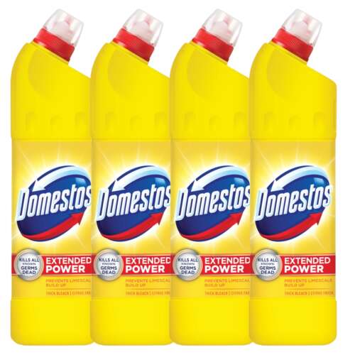 4 pack Domestos Extended Power Disinfectant Liquid Cleaner Citrus Fresh 750ml