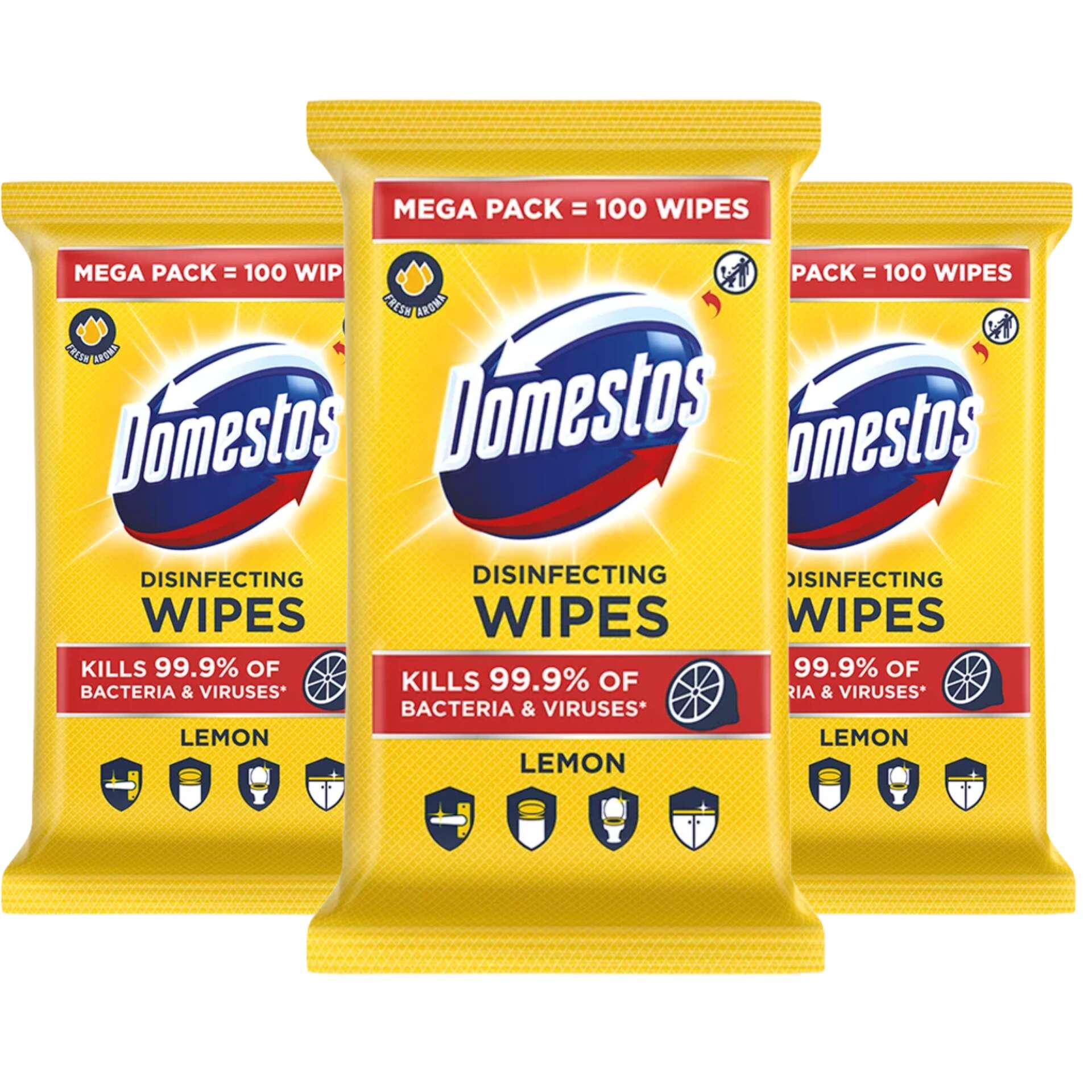 E-shop Domestos Hygienické obrúsky Citrón 3x100ks
