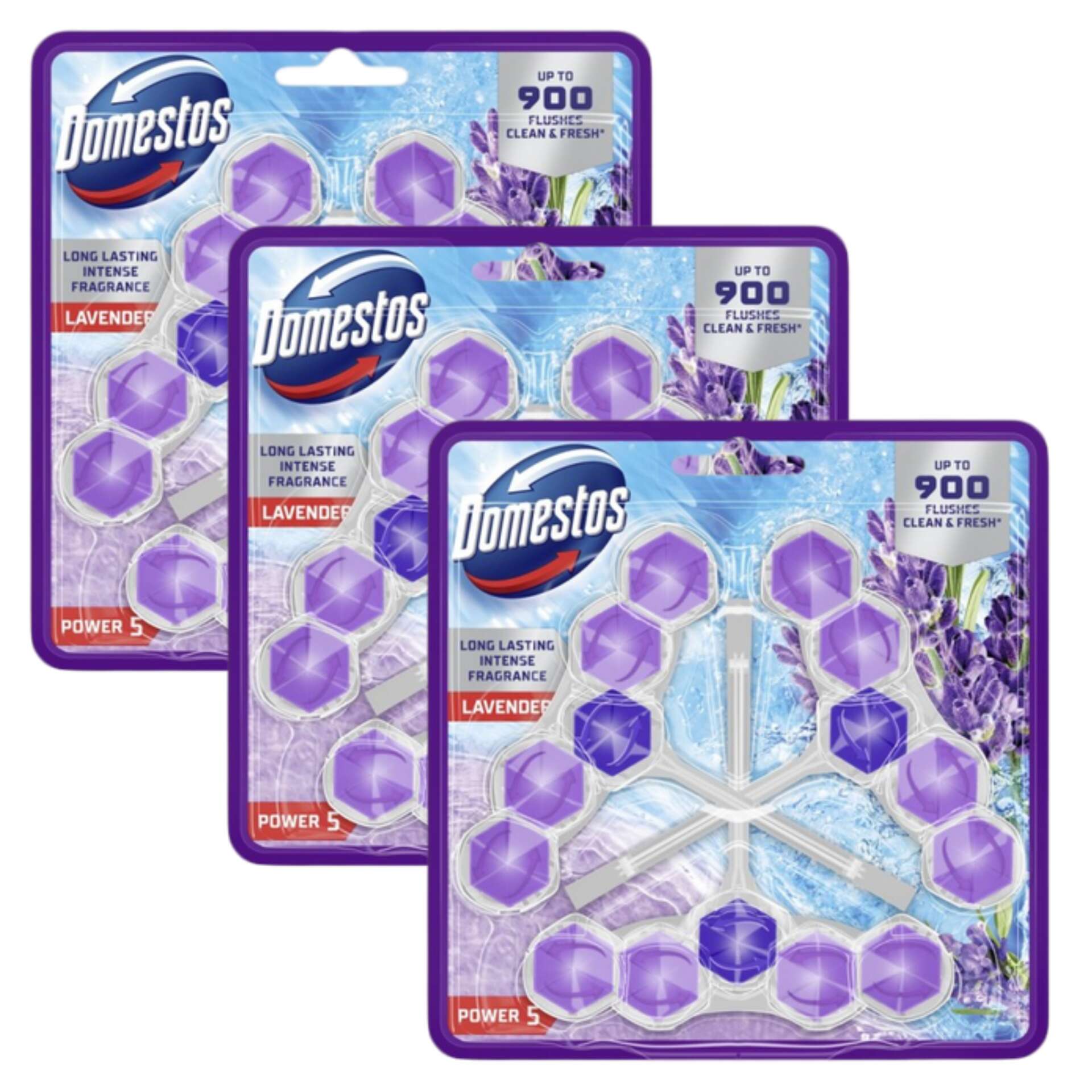 E-shop Domestos Power5 WC osviežovač bloky Levanduľa (9x50g)