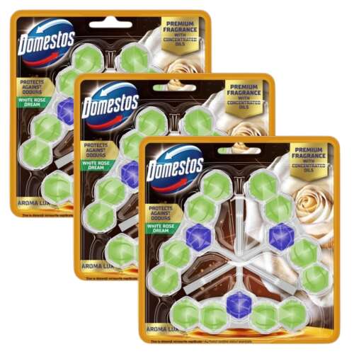 Domestos Aroma Lux Blok za WC White Rose Dream, pakiranje od 3
