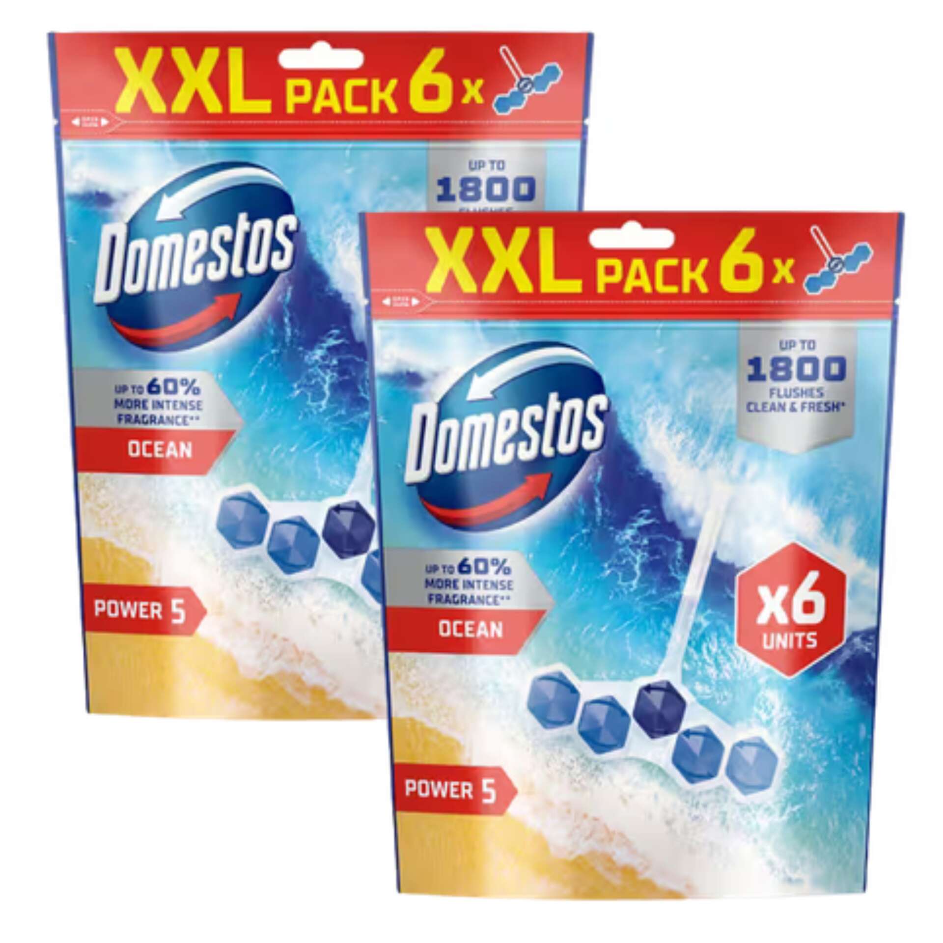 E-shop Domestos Power5 WC osviežovač bloček Ocean (12x50g)
