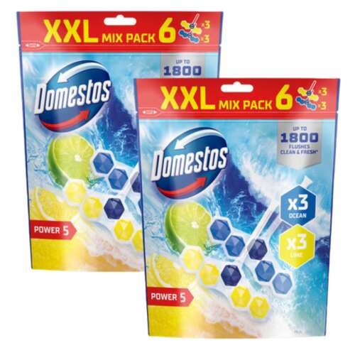 Domestos Power5 WC frissítő blokk mix Lime & Ocean (12x50g)