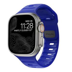 Nomad Sport Szilikon szíj az Apple Watch-hoz, Blurple, M/L, 42/44/45/49mm, The Verge kiadás - Okosóra szíj