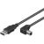 Fekete PremiumCord USB A - B kábel derékszögű csatlakozóval