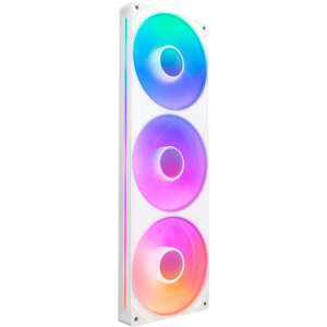 NZXT F360 RGB CORE PWM 120mm Fehér CPU Hűtő, 3 Ventilátor, Oldalnézet - NZXT