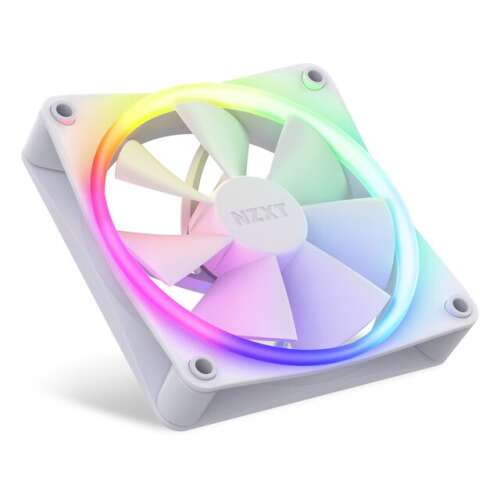 NZXT F120 RGB White - 120mm RGB Case Fan for PC Cooling