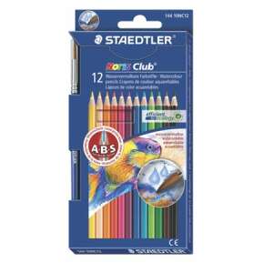STAEDTLER Noris Club 12 különböző színű akvarell ceruza készlet ecsettel - Írószer