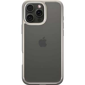 Spigen Ultra Hybrid Natural Titanium iPhone 16 Pro telefontok, átlátszó titán, hátulnézet - Spigen