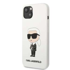 Karl Lagerfeld Liquid Silicone Ikonik NFT iPhone 13 Pro tok, fehér - Karl Lagerfeld Telefontok
