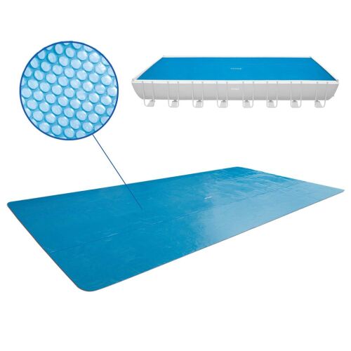 Intex Solar Pool Abdeckung Detail und Poolansicht