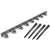 CELLFAST ECONOMIC 54-150 garden edging, black plastic, with 4 stakes