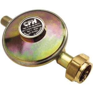 CFH Pressure Regulator, for gas cylinders, 50mbar, 1/4" thread, propane-butane 107306662 - Pressure gauge