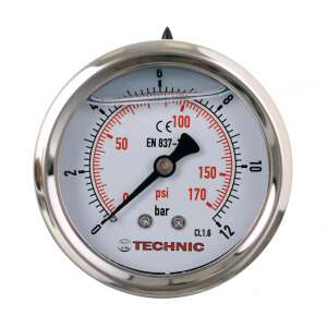 TC Technic 63mm pressure gauge, 0-25 Bar, 1/4" back connection - Tool