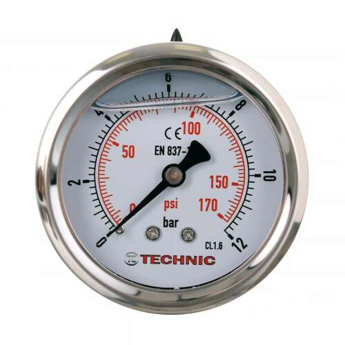TC Technic Nyomásmérő - 63 mm - 0-40 Bar 107306822 - Nyomásmérő