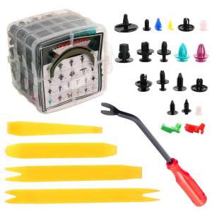 Set de 680 cleme de fixare pentru tapiterie auto TC Technic BY-GC002 cu set de 5 scule - Elemente de fixare a caroseriei vehiculului