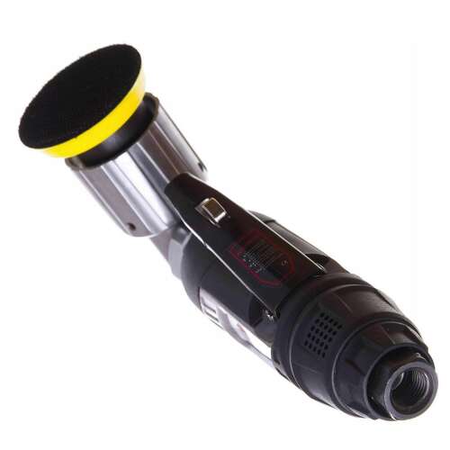 TECHNIC 50mm random orbital sander, pneumatic, air powered, for sanding, polishing, finishing, with adjustable speed, 4 speed settings, 1/4 inch air connector, 50mm sanding disc, hook and loop, for wood, metal, plastic, automotive, industrial, DIY, professional