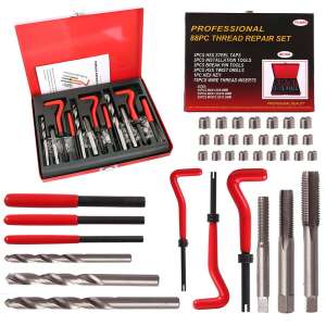 Menetjavító készlet menetfúrókkal fém kofferben M6-M10 (88 db-os) TC Technic SK2019 107307396 - Menetjavító