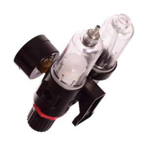 AFC2000 1/4' filtru de aer regulator cu lubrifiant, filtru de 40 microni, manometru 0-10 bar, filet manometru 1/8', filete de montare 1/4' - Accesorii pentru scule pneumatice