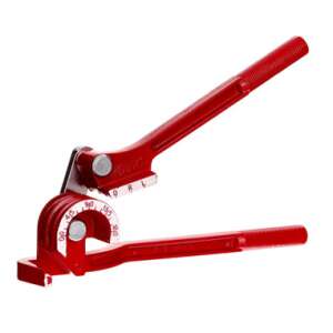 Red tube bender for 6-10mm pipes, manual, adjustable angle, for brake lines, copper, brass, aluminum - Tool