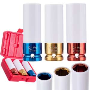 Sada nástrčiek pre disky kolies z ľahkých zliatin s prípojkou 17,19,21 mm 1/2" 107307771 - Ručné náradie