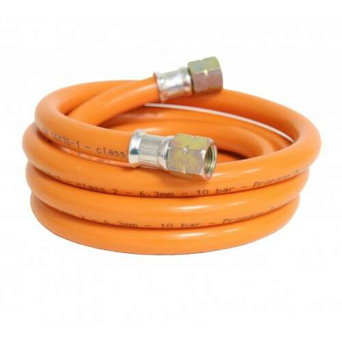 CFH VS200 2m gas hose, G 1/4 LH, orange, coiled