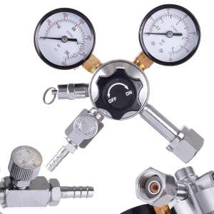 CO2 Regulator for Water, Beer, Wine, Cider with Safety Valve 2082 107308078 - Compressor Accessory
