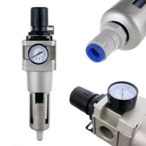 Luftfilterregler mit Manometer, 3/4 Zoll, automatischer Ablass, für Kompressor, AW5000-06D - Technic