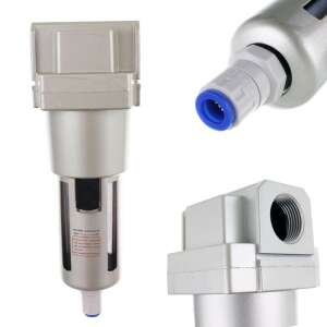 Technic AF5000-06D 20 Mikron Luftfilter, Ölabscheider, Dehydrator mit automatischem Wasserablauf, 3/4 Zoll, Collage von Produktbildern - Technic