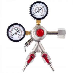 Reductor CO2 cu două manometre, două valve și o supapă de siguranță pentru bere, vin sau apă - Accesorii compresoare