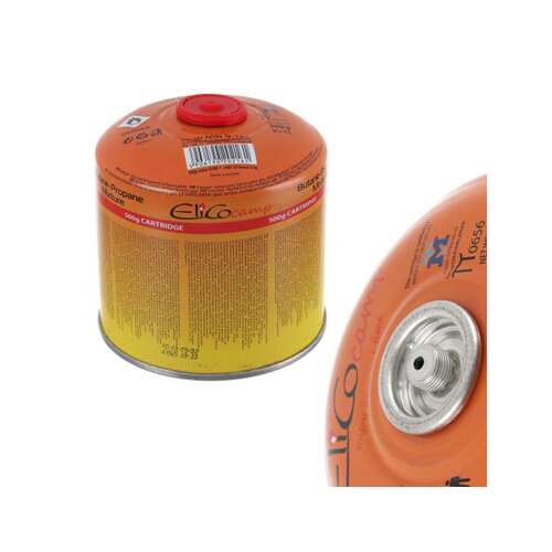 Cartuș de gaz ElicoCamp 500g propan-butan pentru aragazuri portabile de camping, filet 7/16"