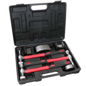 Weißblechhammer-Set im Kunststoffkoffer 4 Ambosse, 3 Hämmer LT-A1226-2 26 cm 107308209 - Technic
