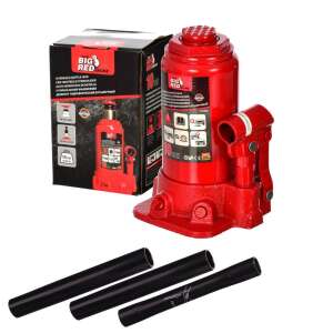 Cri-c bouteille hydraulique Big Red de 10 tone cu 3 tuburi de extensie - Cricuri