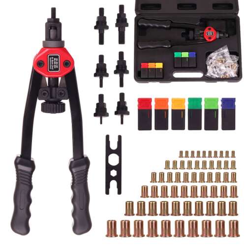 Riveting Tool Set in Case with M3-M10 Heads and Rivets Technic SK2515 107308547
