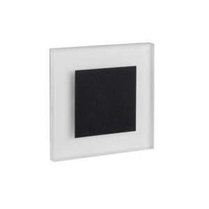 LED lámpatest , oldalfali , lépcsővilágító , irányfény , 0.8W , négyzet , természetes fehér , fekete , APUS 107320577 - Irányfény