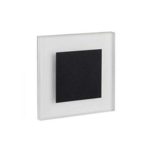 LED lámpatest , oldalfali , lépcsővilágító , irányfény , 0.8W , négyzet , természetes fehér , fekete , APUS 107320577