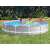 Intex Prism Frame 12ft Round Metal Frame Pool, grey, people swimming