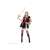 Női Lovag Jelmez, L méret, fekete-piros ruha ezüst köpennyel és kapucnival, karddal és pajzs, Halloweenra vagy középkori témájú bulikra