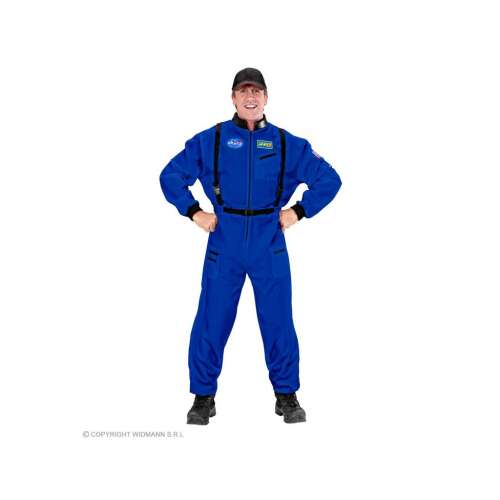Férfi űrhajós jelmez, kék overál, XL méret