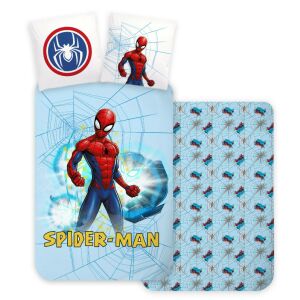 Lenjerie de pat pentru copii mici Spiderman - 100x135/40x60 cm - Husă de pilotă și față de pernă Spiderman - Nonbrand Lenjerie de pat - grădiniță