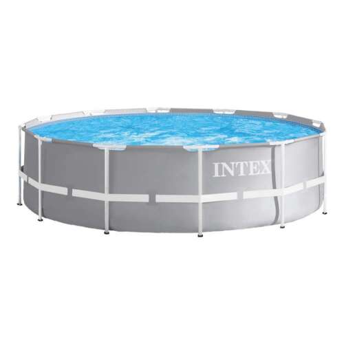 Intex Prism Frame Premium 366x76cm Metallrahmen Pool Set mit Wasserschleuder (26712NP)